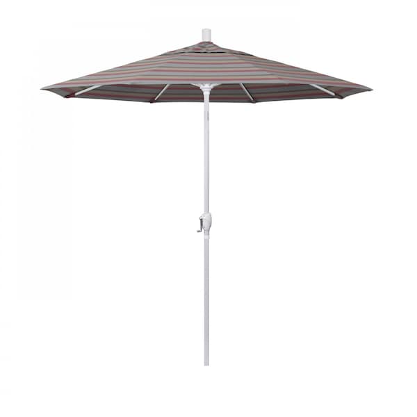 California Umbrella 7.5' White Aluminum Market Patio Umbrella, Sunbrella Gateway Blush 194061338186 - main